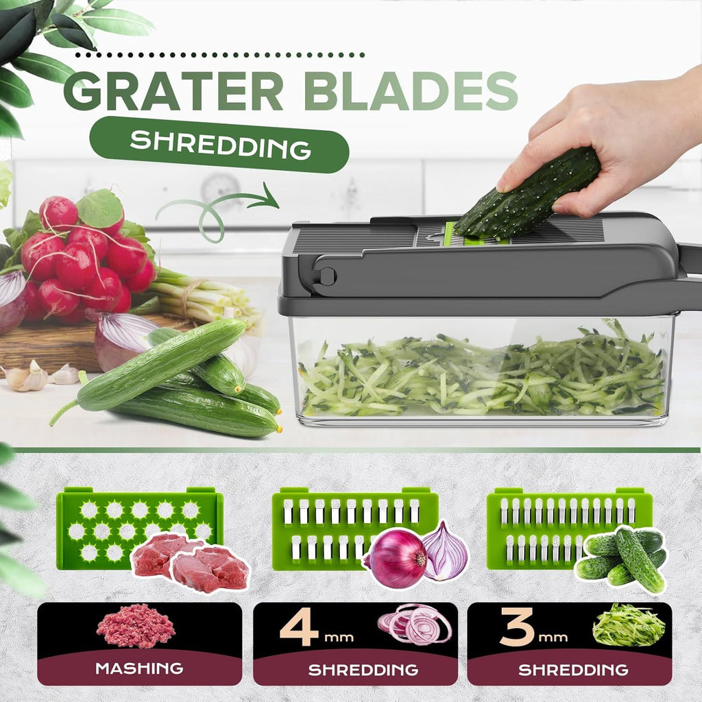 16-in-1 Veggie Chopper for Quick, Easy Meals & Fresh Salads