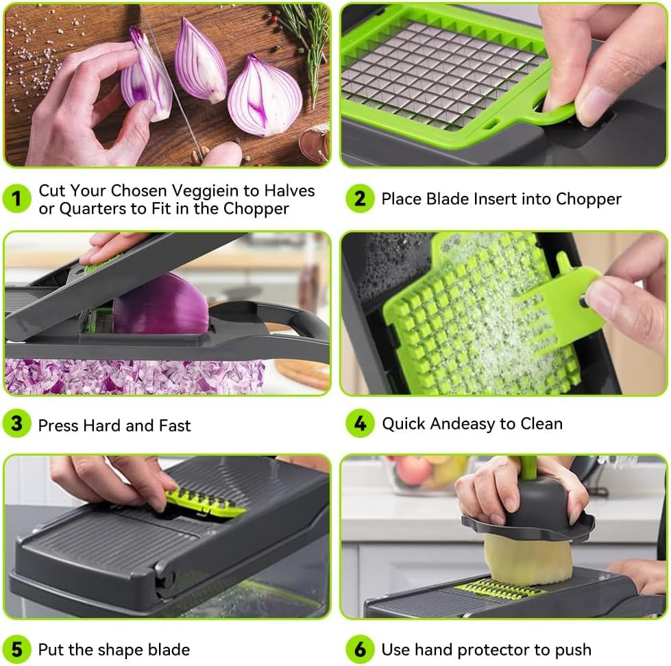 16-in-1 Veggie Chopper for Quick, Easy Meals & Fresh Salads
