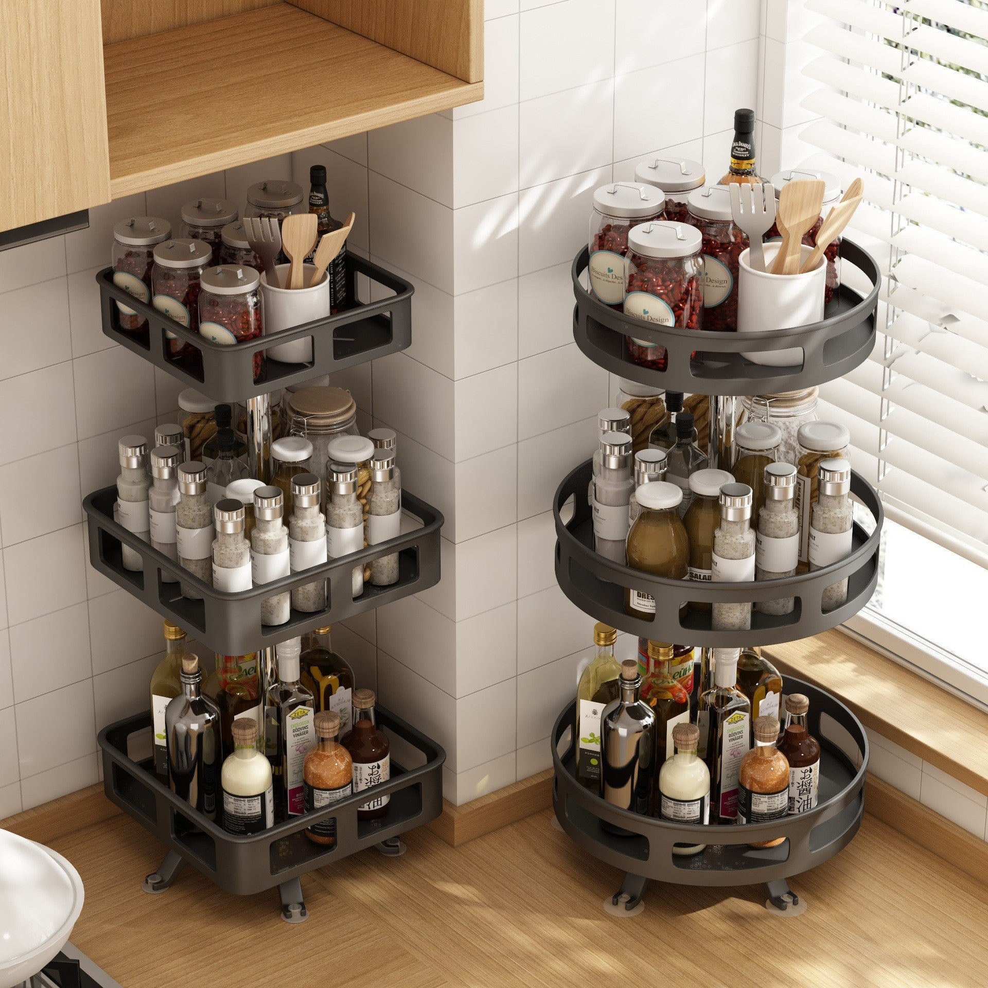 Household Kitchen Shelf Spice Rack