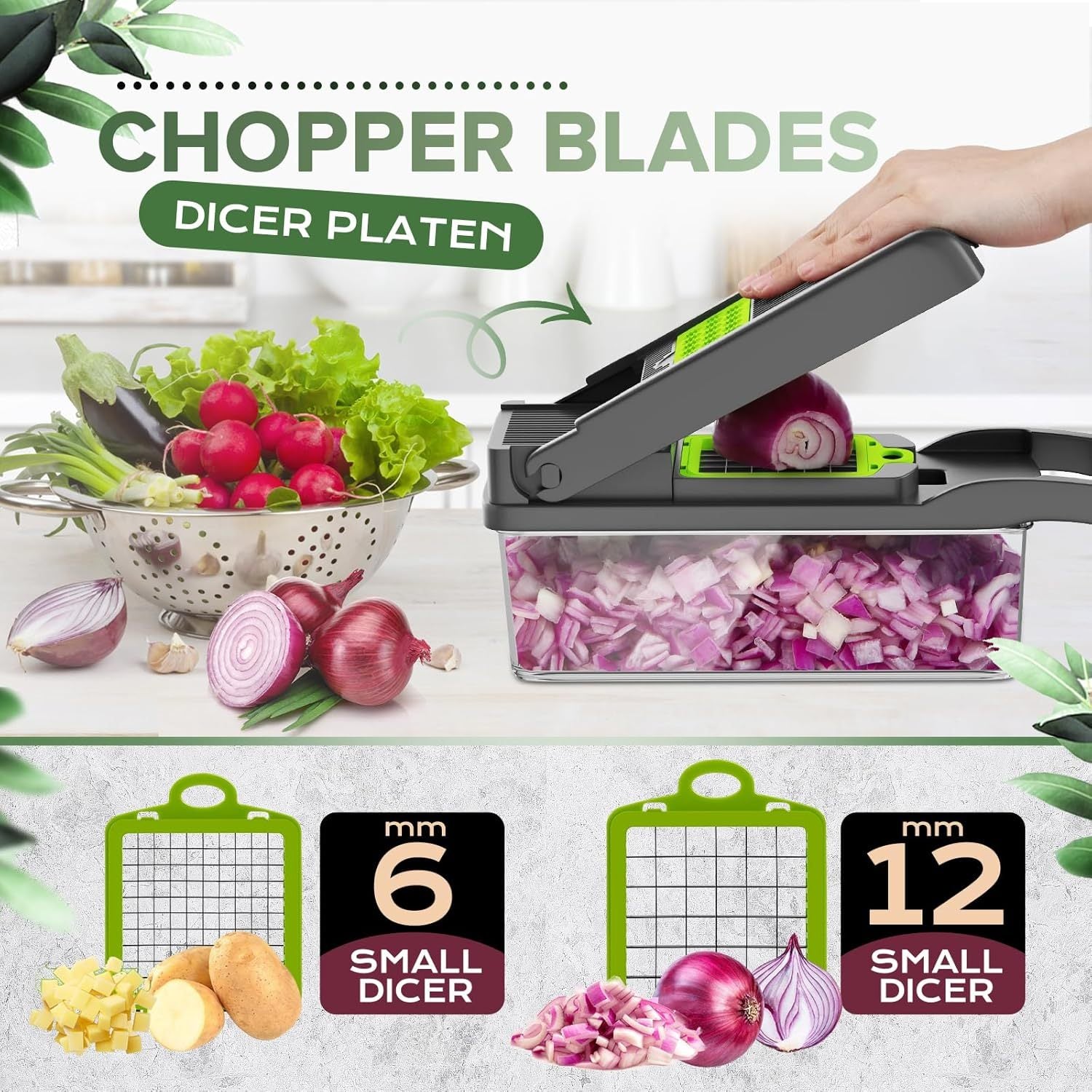 16-in-1 Veggie Chopper for Quick, Easy Meals & Fresh Salads